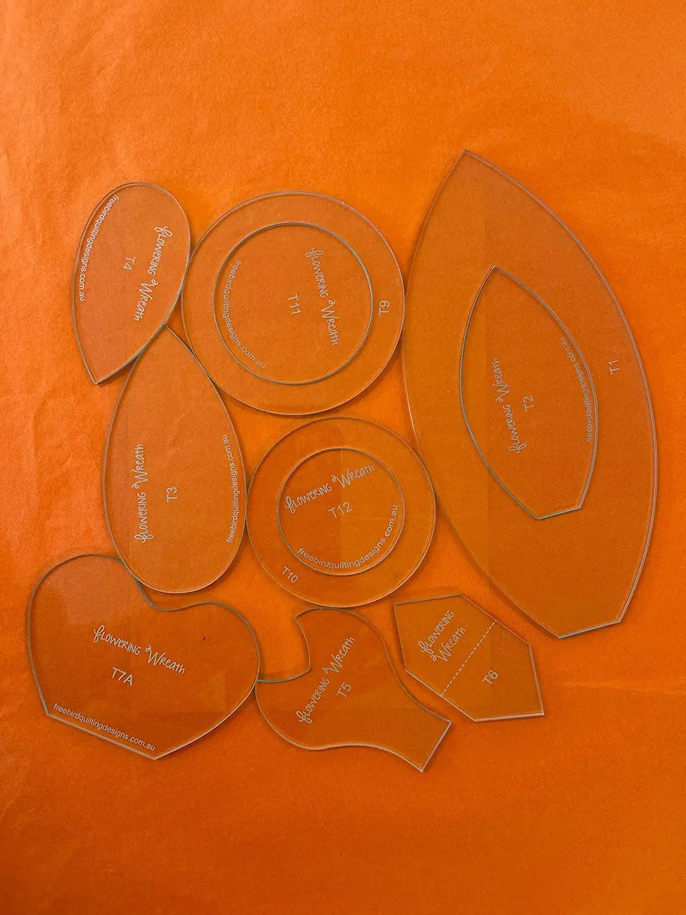 Flowering Wreath Template Set - Linda's Electric Quilters