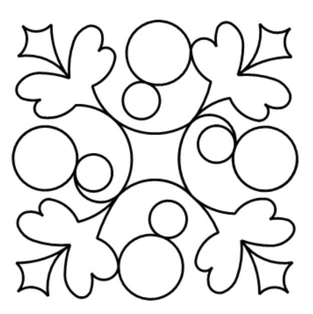 Fly Digital E2E Wildflower Quilting Pantograph Close Up