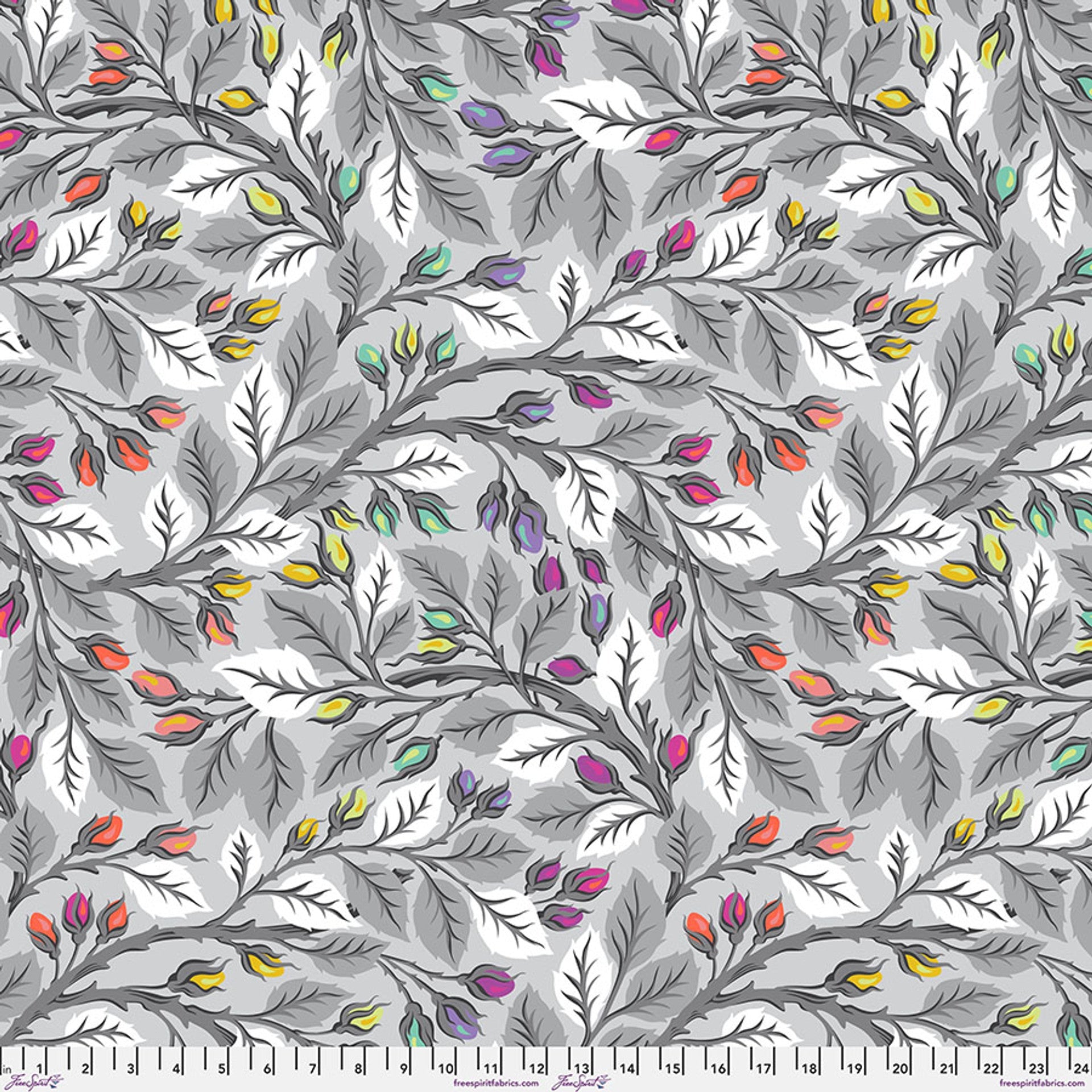 Fog Best Buds Graywork 108" Cotton Wideback Fabric Per Yard