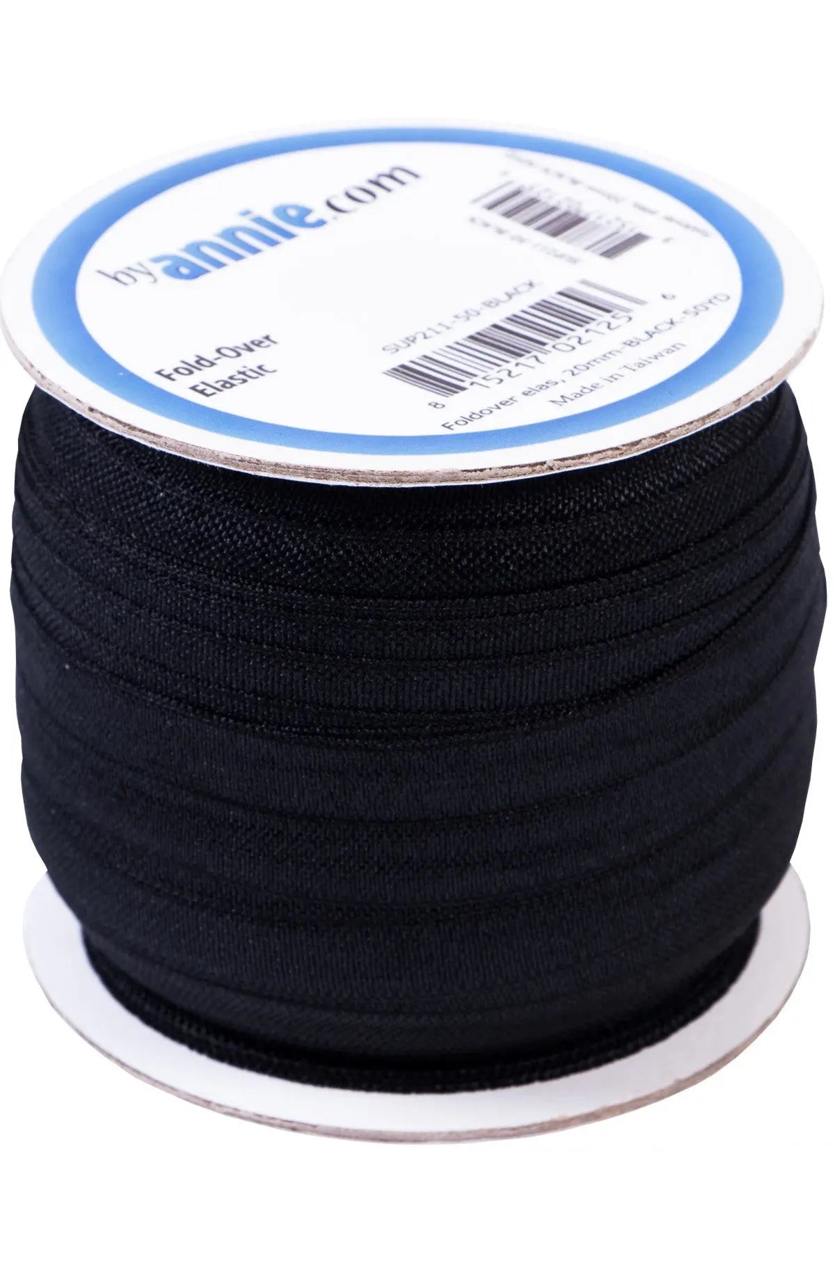 Fold-over Elastic 3/4in x 50yd Black - Linda's Electric Quilters