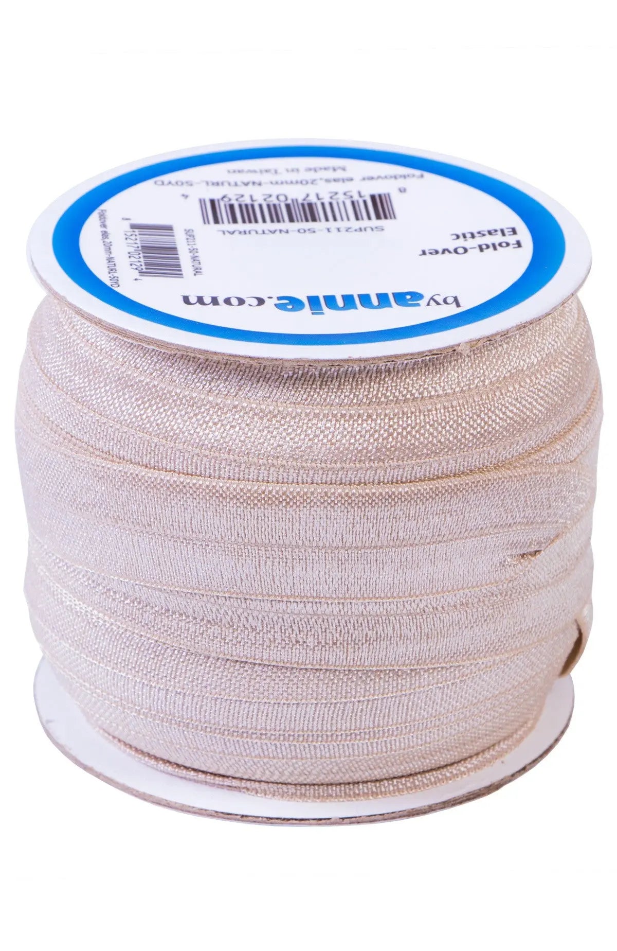 Fold-over Elastic 3/4in x 50yd Natural - Linda's Electric Quilters
