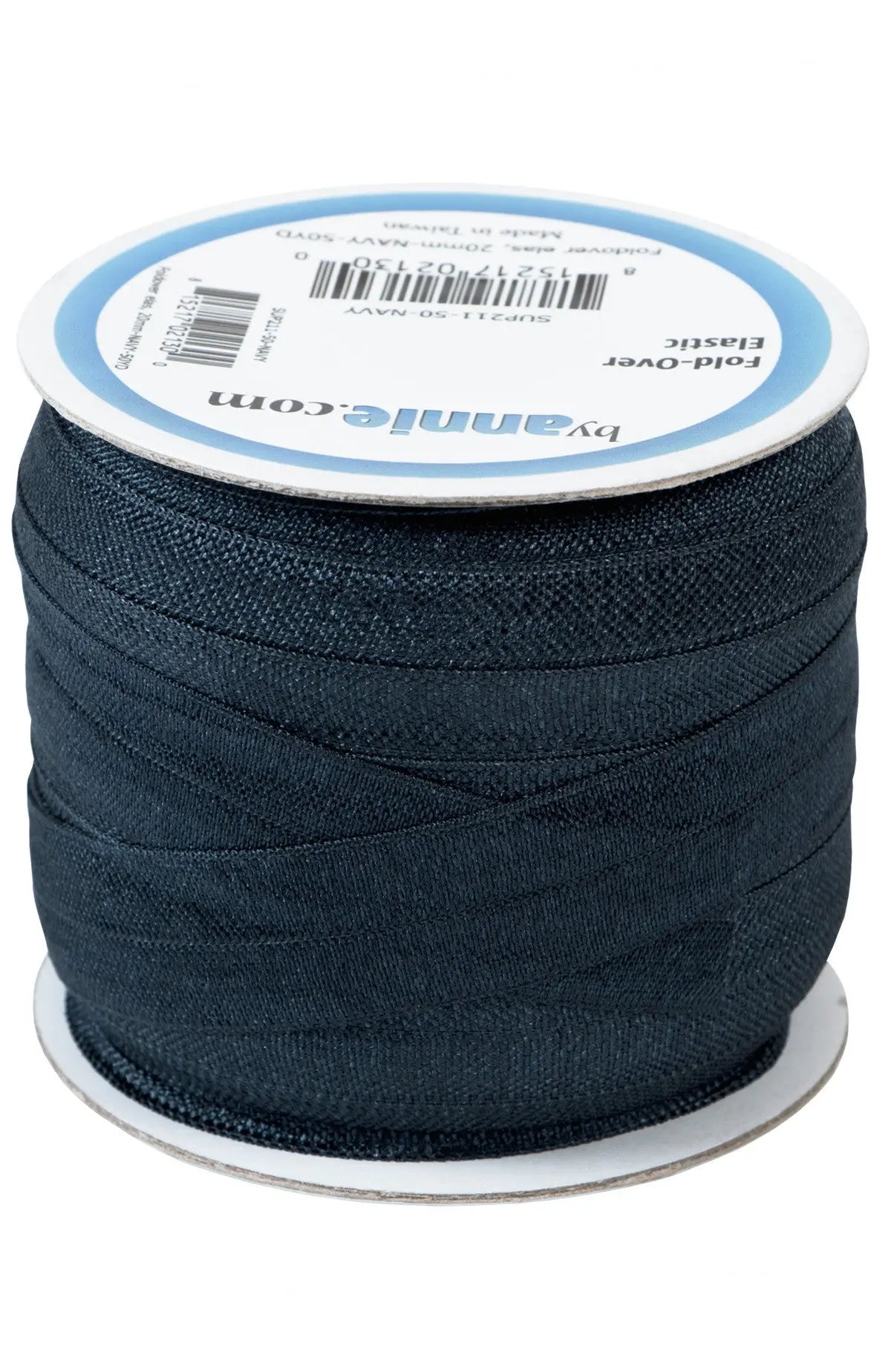 Fold-over Elastic 3/4in x 50yd Navy - Linda's Electric Quilters