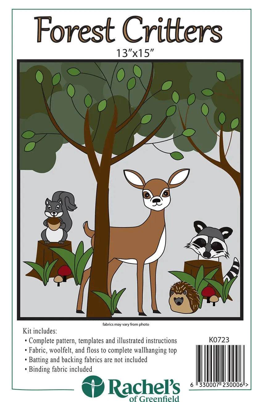 Forest Critters Wall Hanging Kit - Linda's Electric Quilters