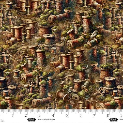 Forget Me Not Moss Cotton 44"/45" Fabric Per Yard Blank Quilting Inc