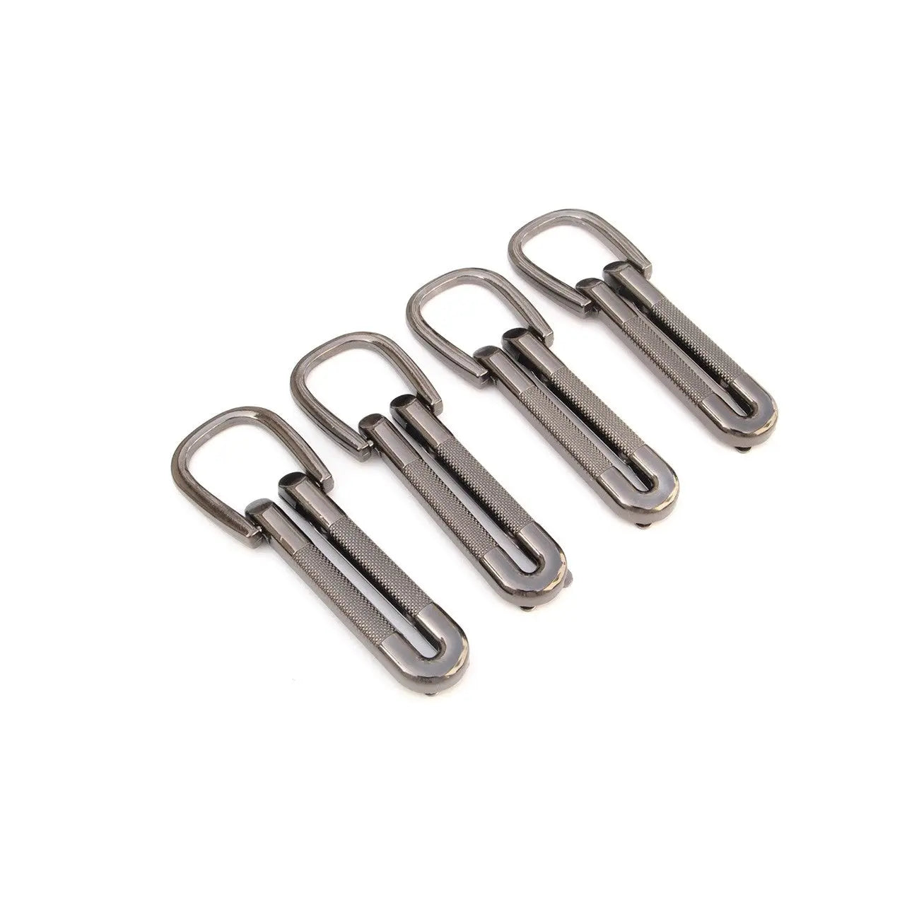 Four Textured Loop Strap Connectors Gunmetal - Linda's Electric Quilters