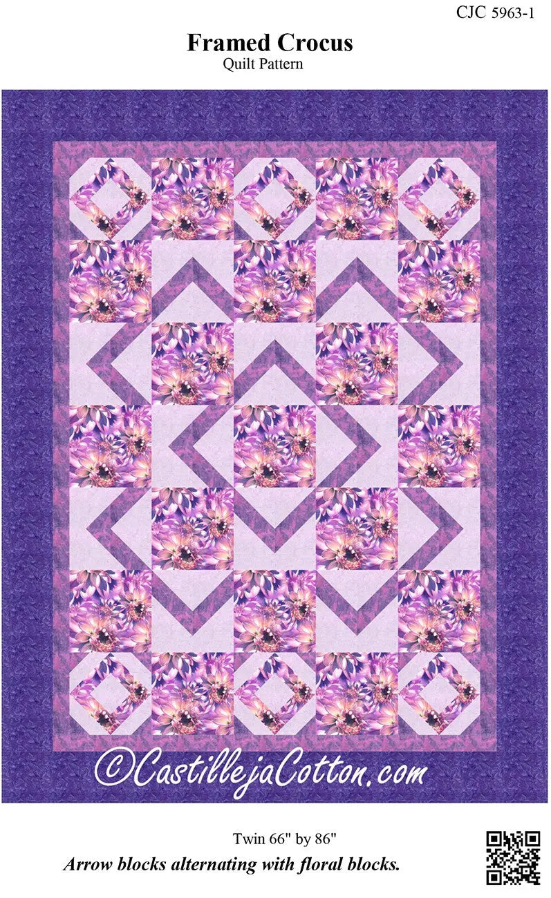 Framed Crocus Quilt Pattern Checker Distributor