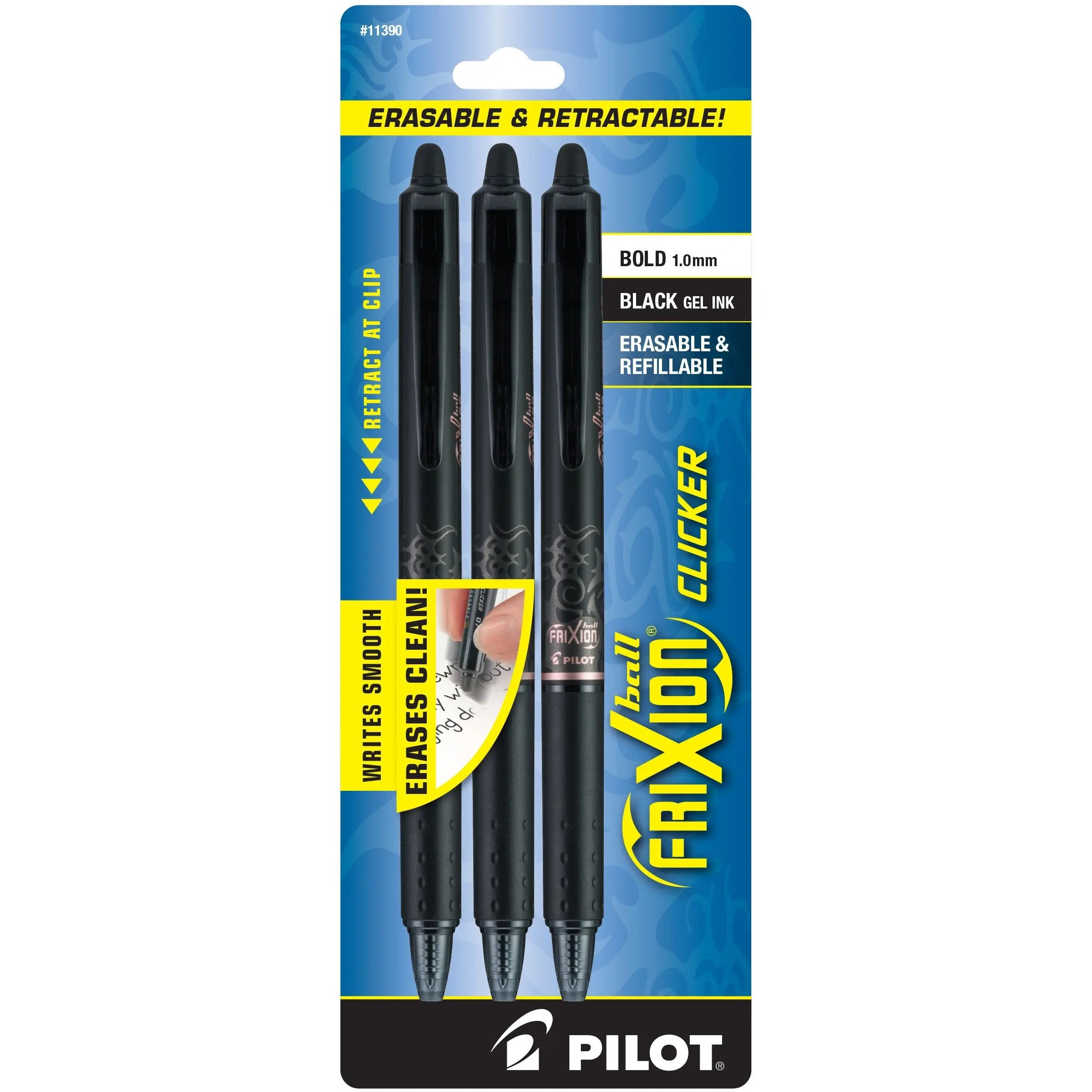 Frixion Clicker Ball Black 3pk - Linda's Electric Quilters