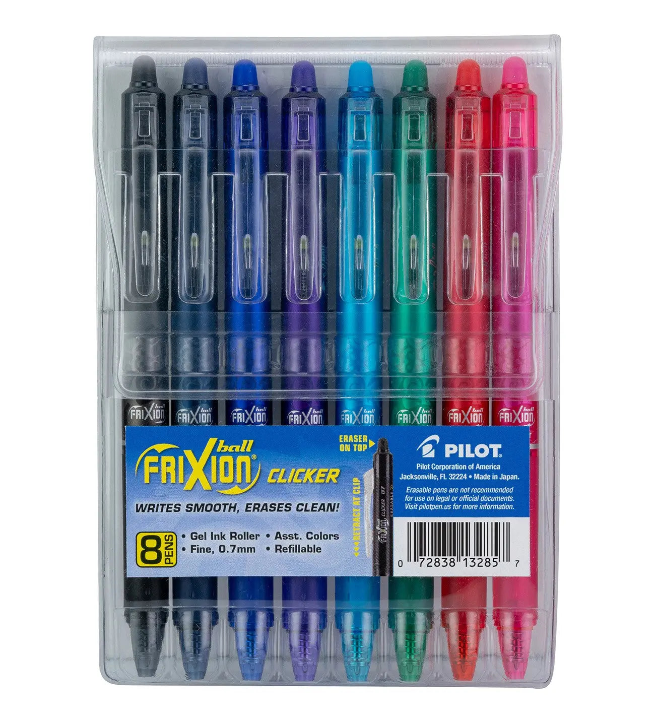Frixion Clicker Erasable Gel Fine 8pk Pouch - Linda's Electric Quilters