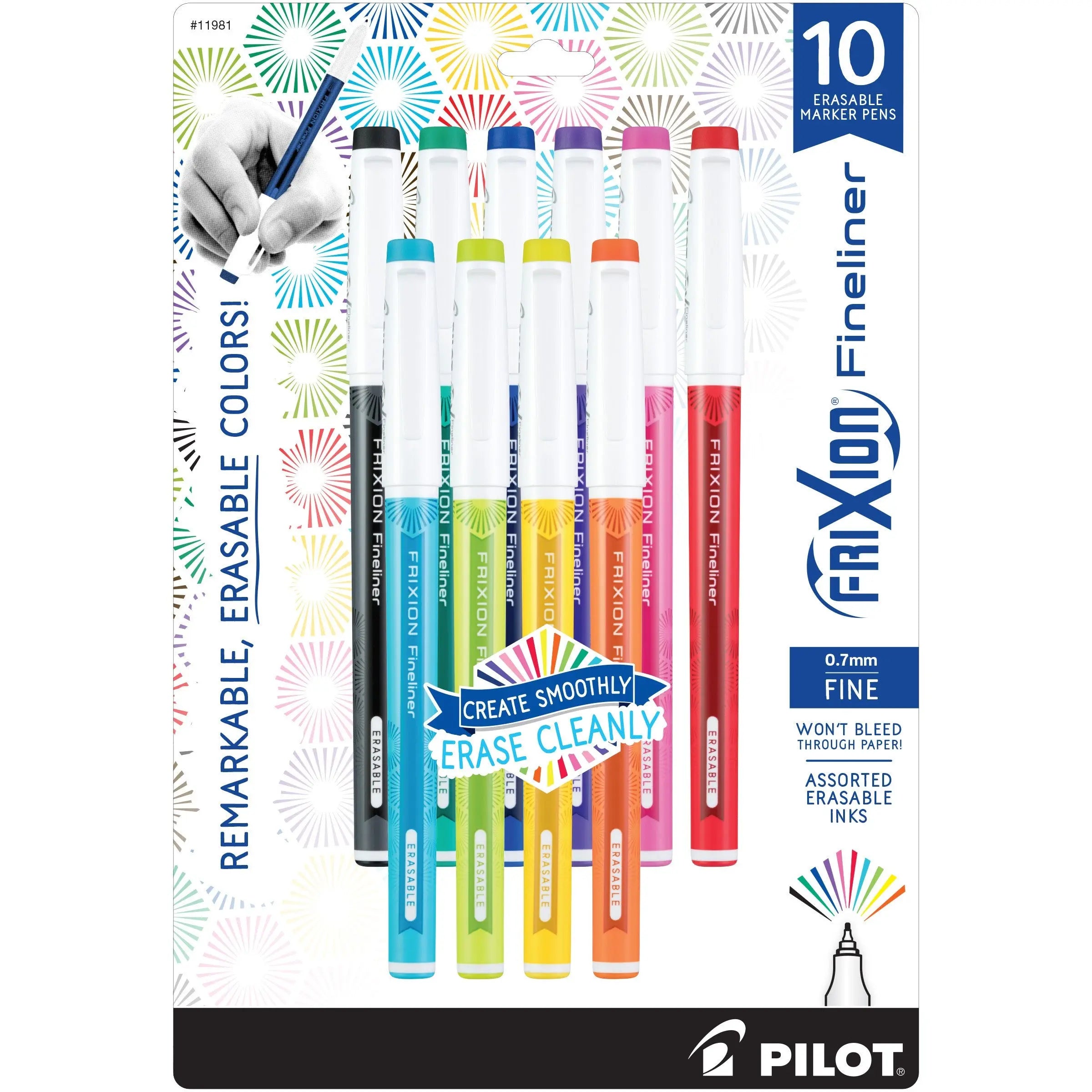 Frixion Fineliner 10pk Assortment - Linda's Electric Quilters