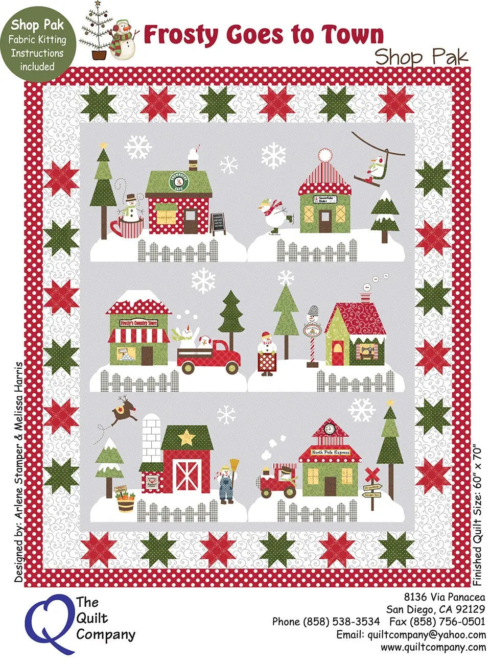 Frosty Goes to Town Shop Pak - Linda's Electric Quilters