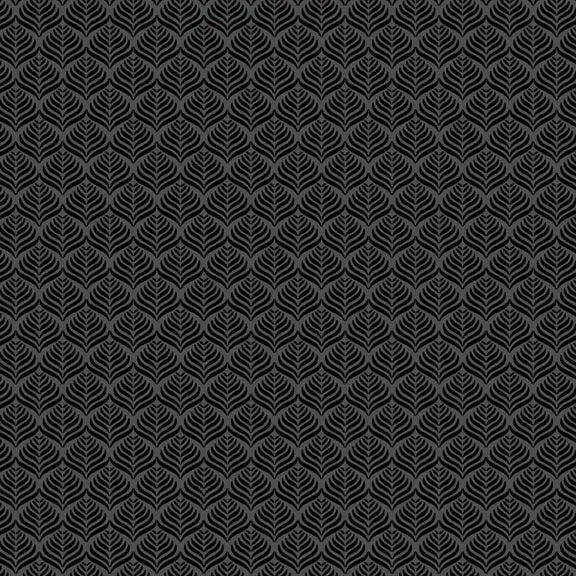 Full House - Wavy Spades - Charcoal 44" / 45" Fabric Per Yard The Fabric Company