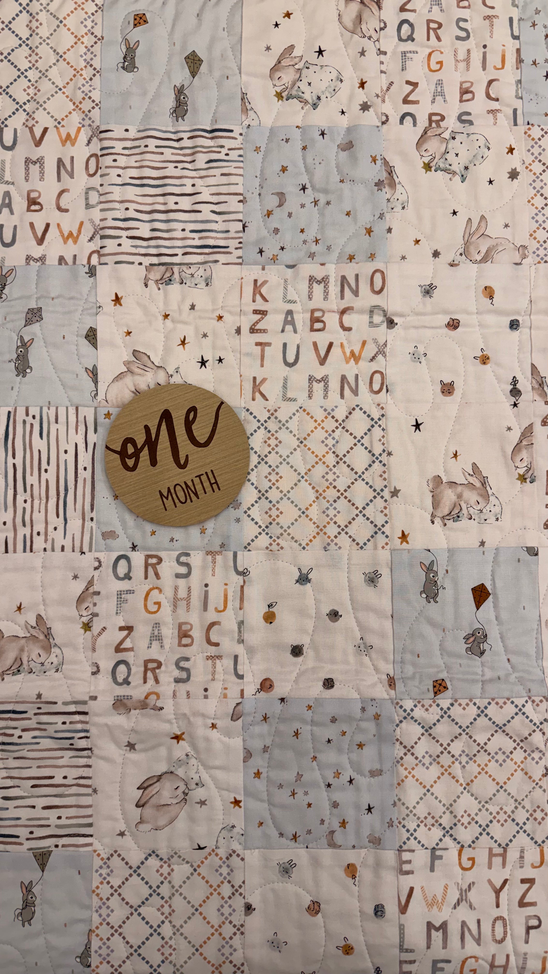 Cotton-Tale Milestones quilt kit featuring Figo Fabrics