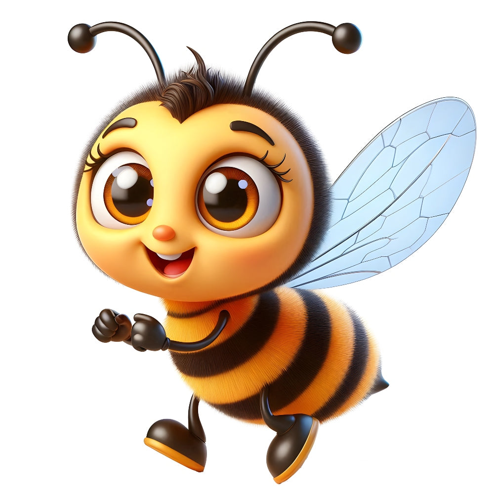 Funny Cartoon Bees Fabric Panel 11