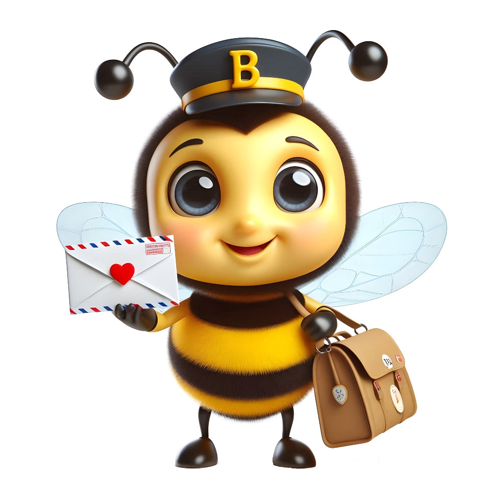 Funny Cartoon Bees Fabric Panel 3