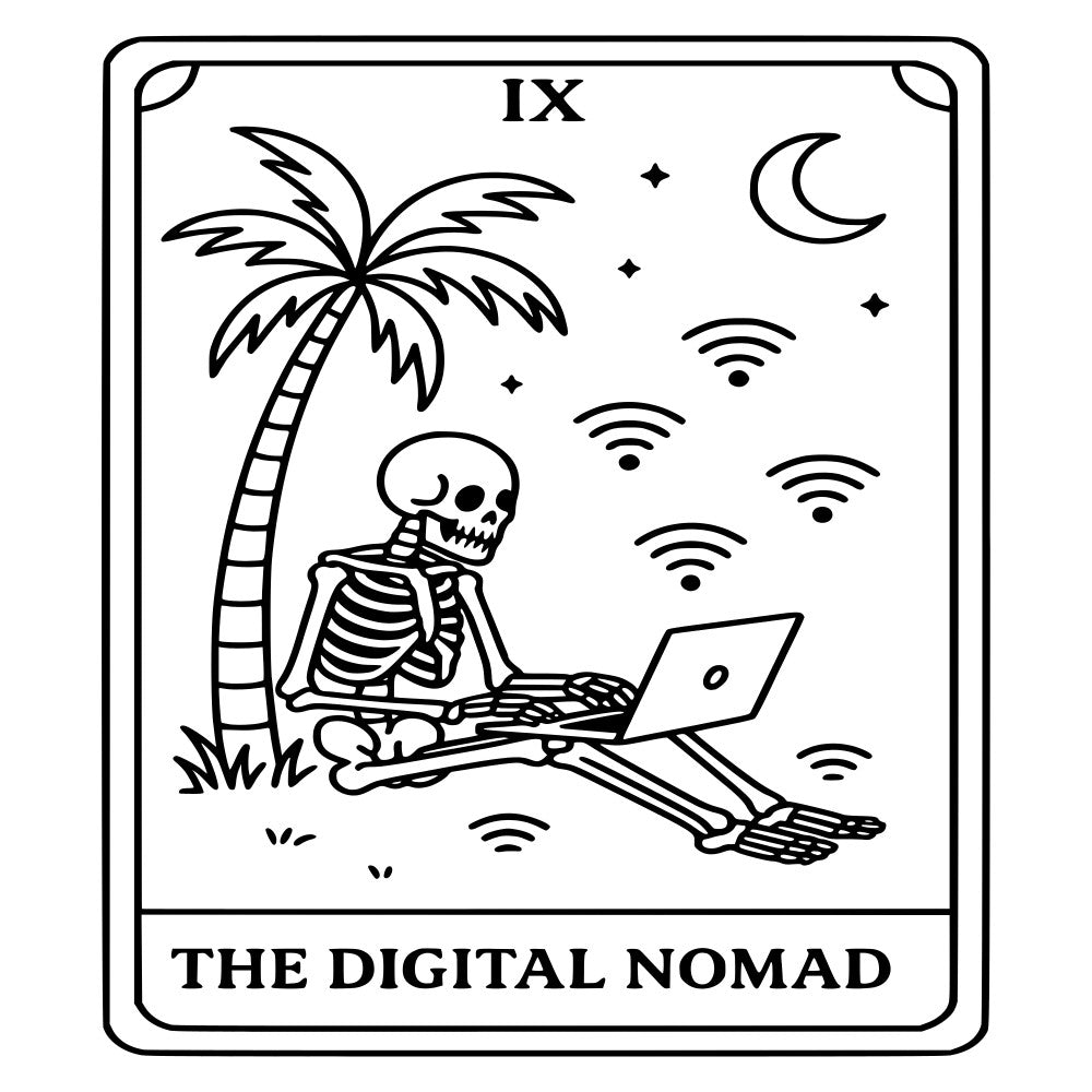Funny Tarot Card Fabric Panel 2