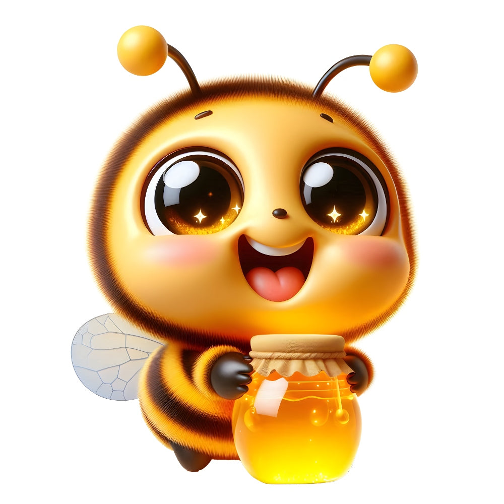 Funny Cartoon Bees Fabric Panel 22