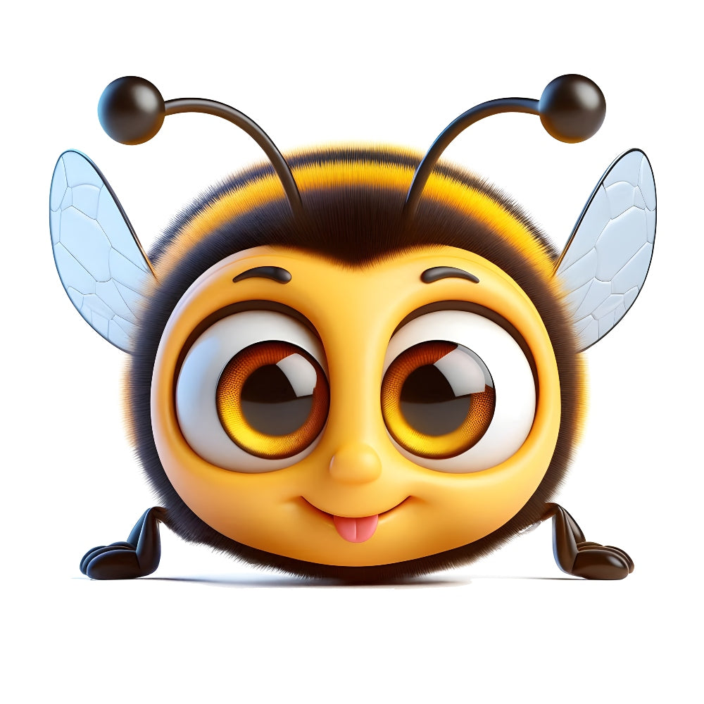 Funny Cartoon Bees Fabric Panel 24