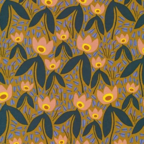 Furrow - Two Tulips 44" / 45" Fabric Per Yard The Fabric Company
