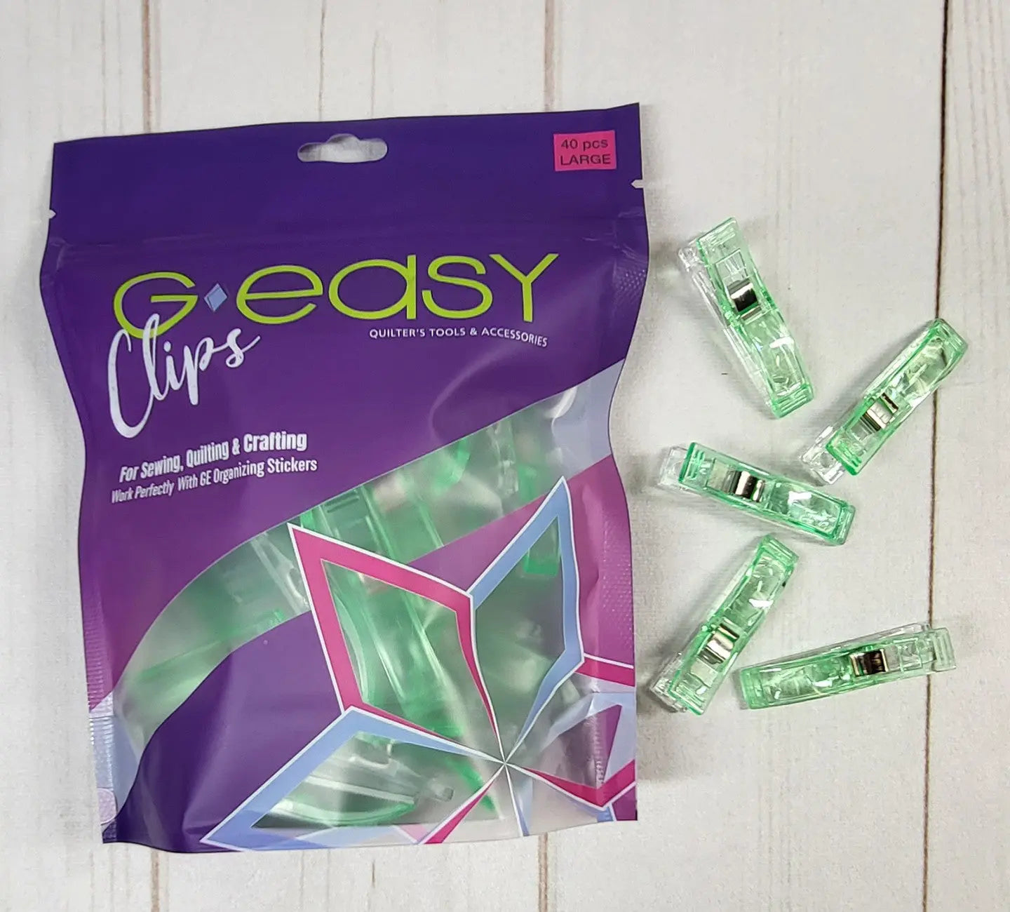 GEasy Clips Large Green - Linda's Electric Quilters
