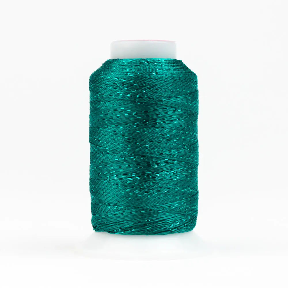 GM4141 - GlaMore™ 12wt Rayon and Metallic Deep Peacock Blue Thread WonderFil USA