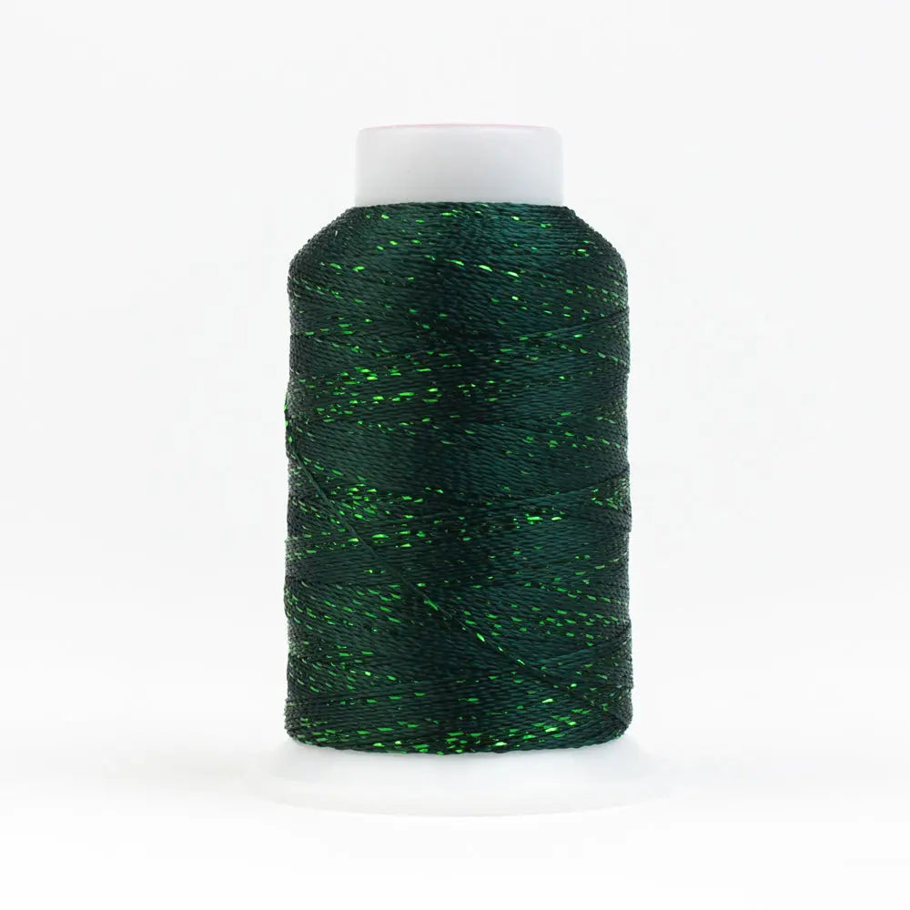 GM566 - GlaMore™ 12wt Rayon and Metallic Forest Green Thread WonderFil USA