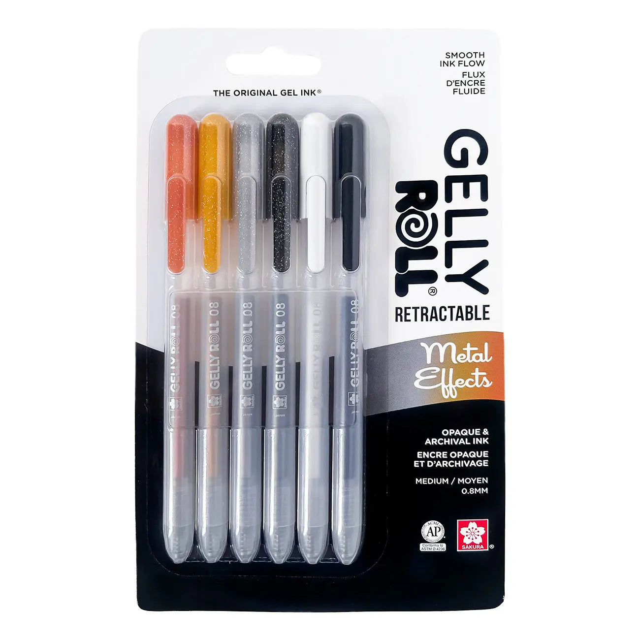 Gelly Roll Retractable Metal Effects 6pc Set - Linda's Electric Quilters