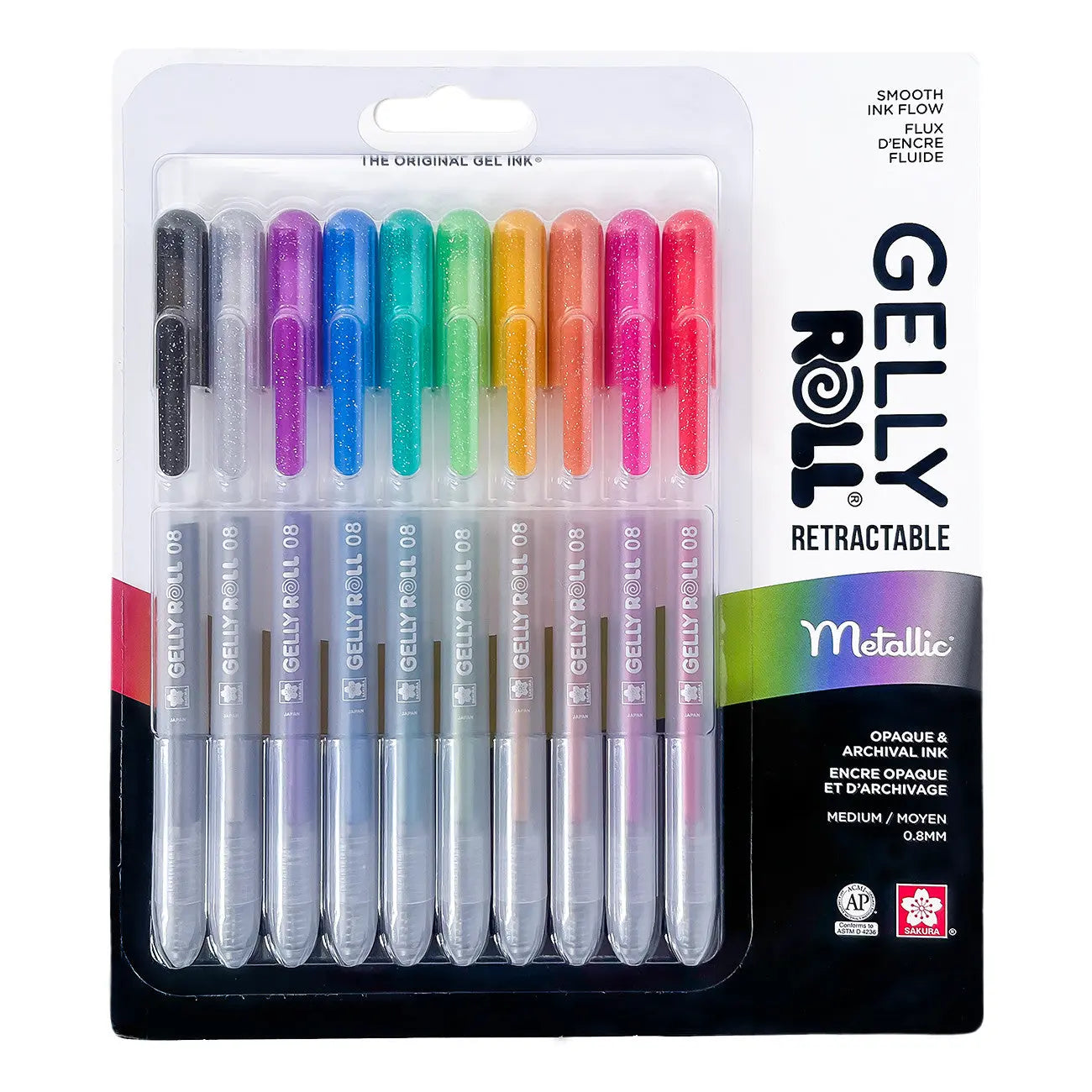 Gelly Roll Retractable Metallic 10pc Set - Linda's Electric Quilters