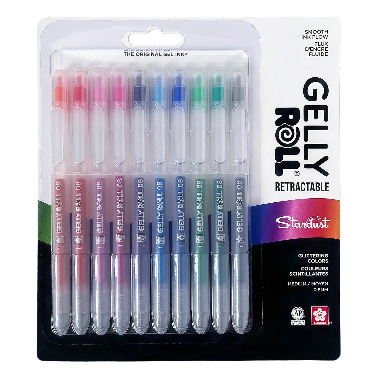 Gelly Roll Retractable Stardust 10pc Set - Linda's Electric Quilters