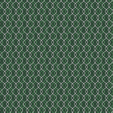 Geometric Metallic Green Merry Mix 43"/44" Cotton Fabric Per Yard