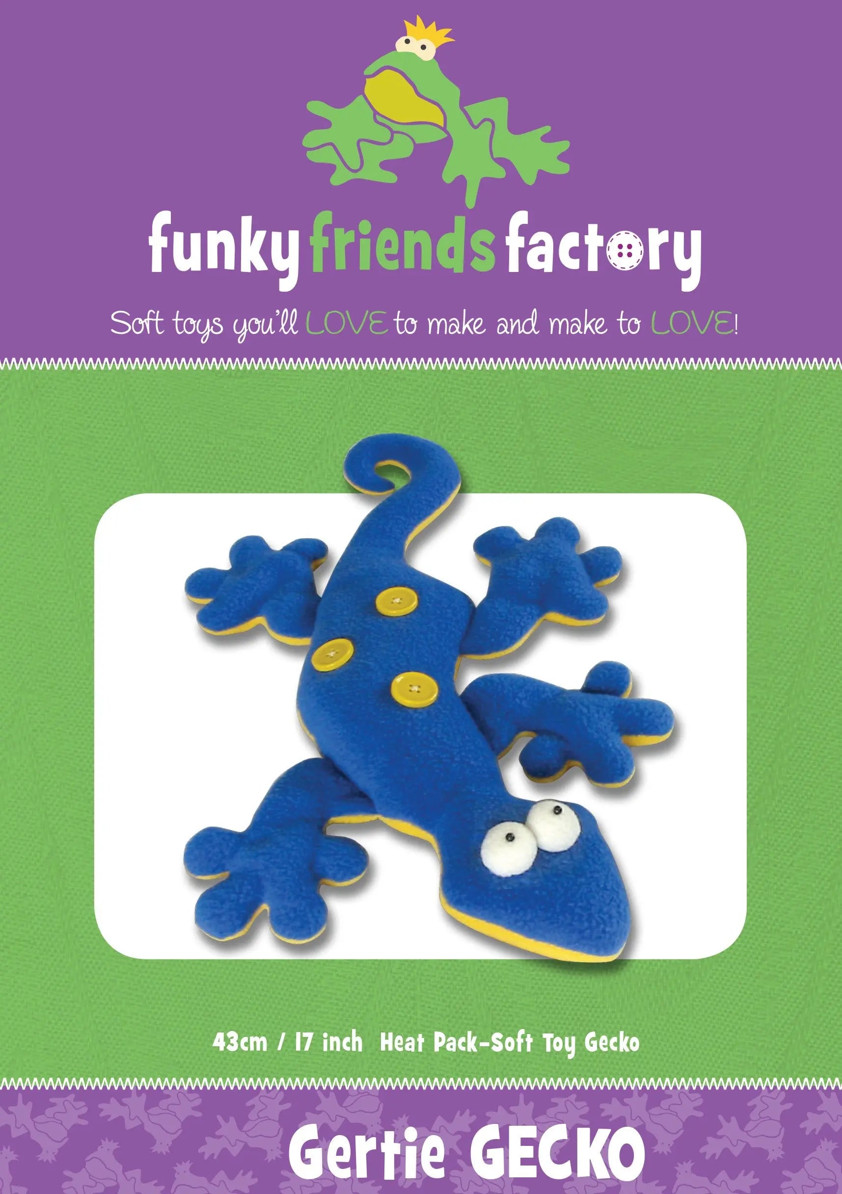 Gertie Gecko Heat Pack - Linda's Electric Quilters