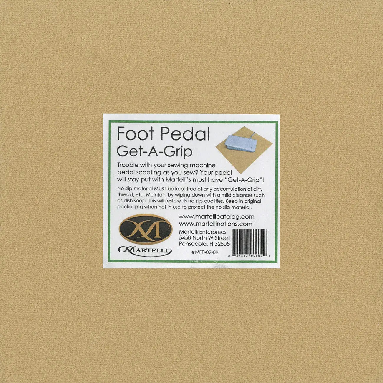 Get A Grip Foot Pedal Pad - Linda's Electric Quilters