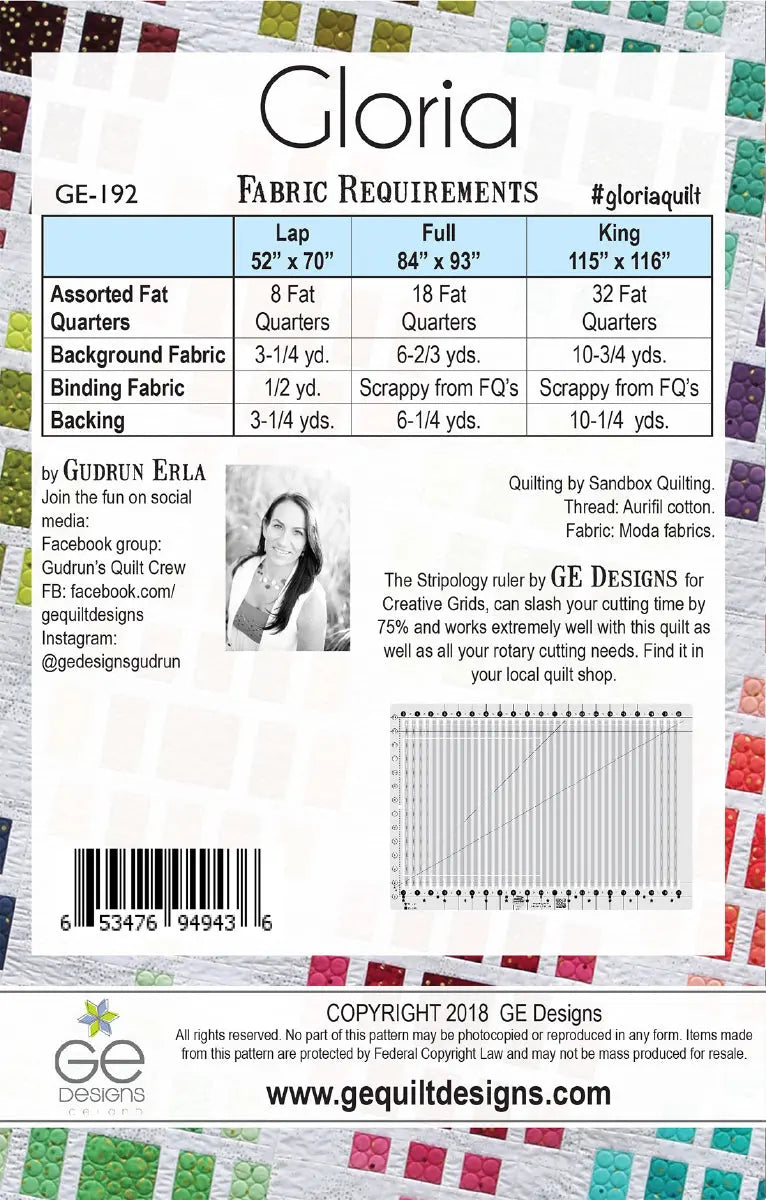 Gloria Pattern 192 GE Designs