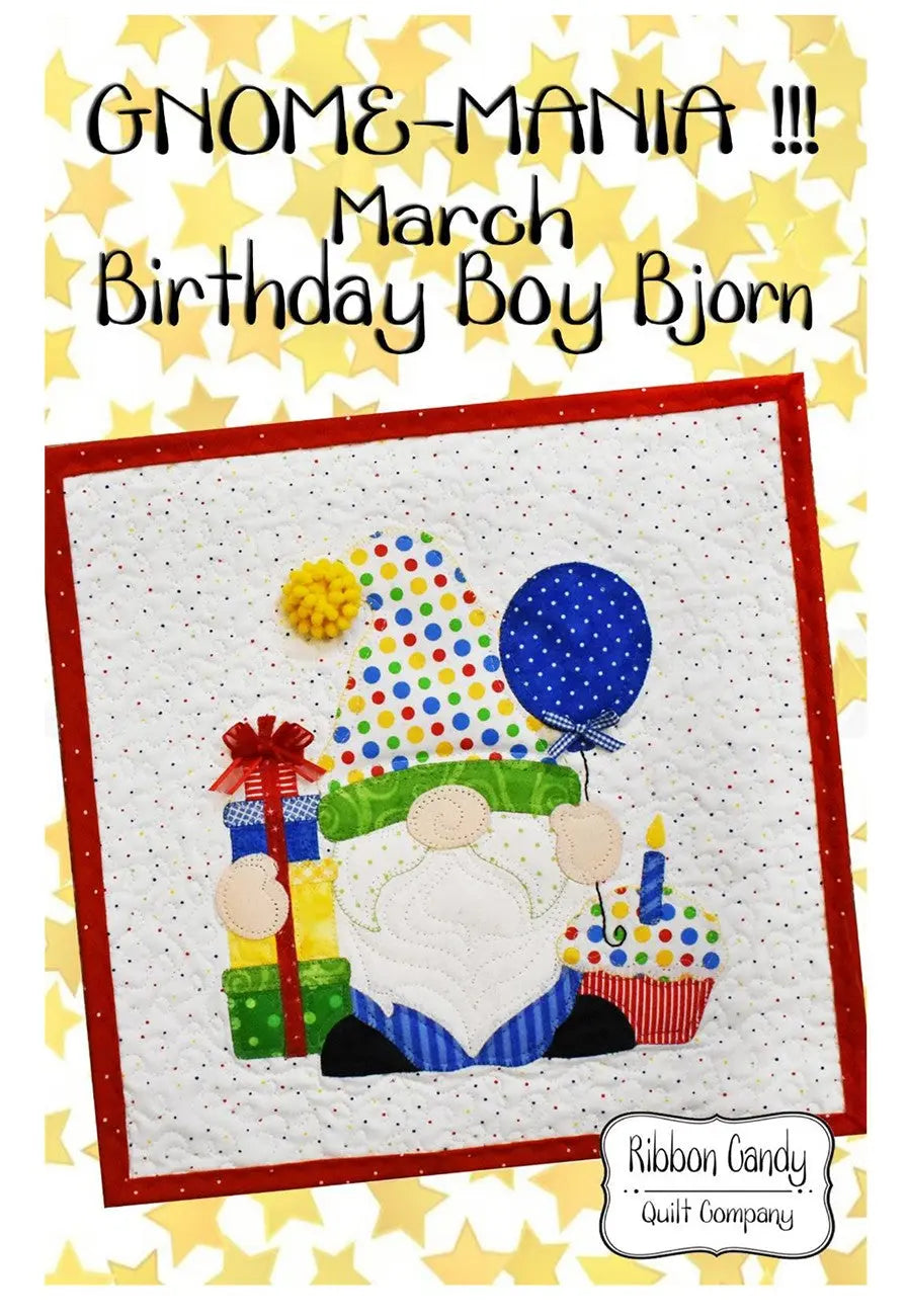 Gnome-Mania! March Birthday Boy Bjorn - Linda's Electric Quilters