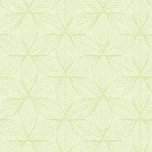 Go with the Flow Star Leaves Light Lime Cotton 44"/45" Fabric Per Yard Benartex Inc