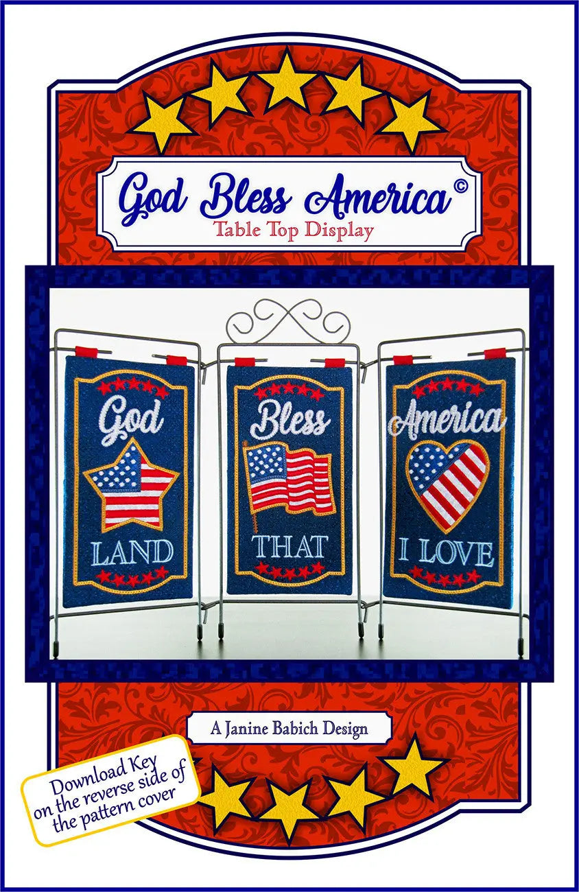 God Bless America Table Top Display - Linda's Electric Quilters