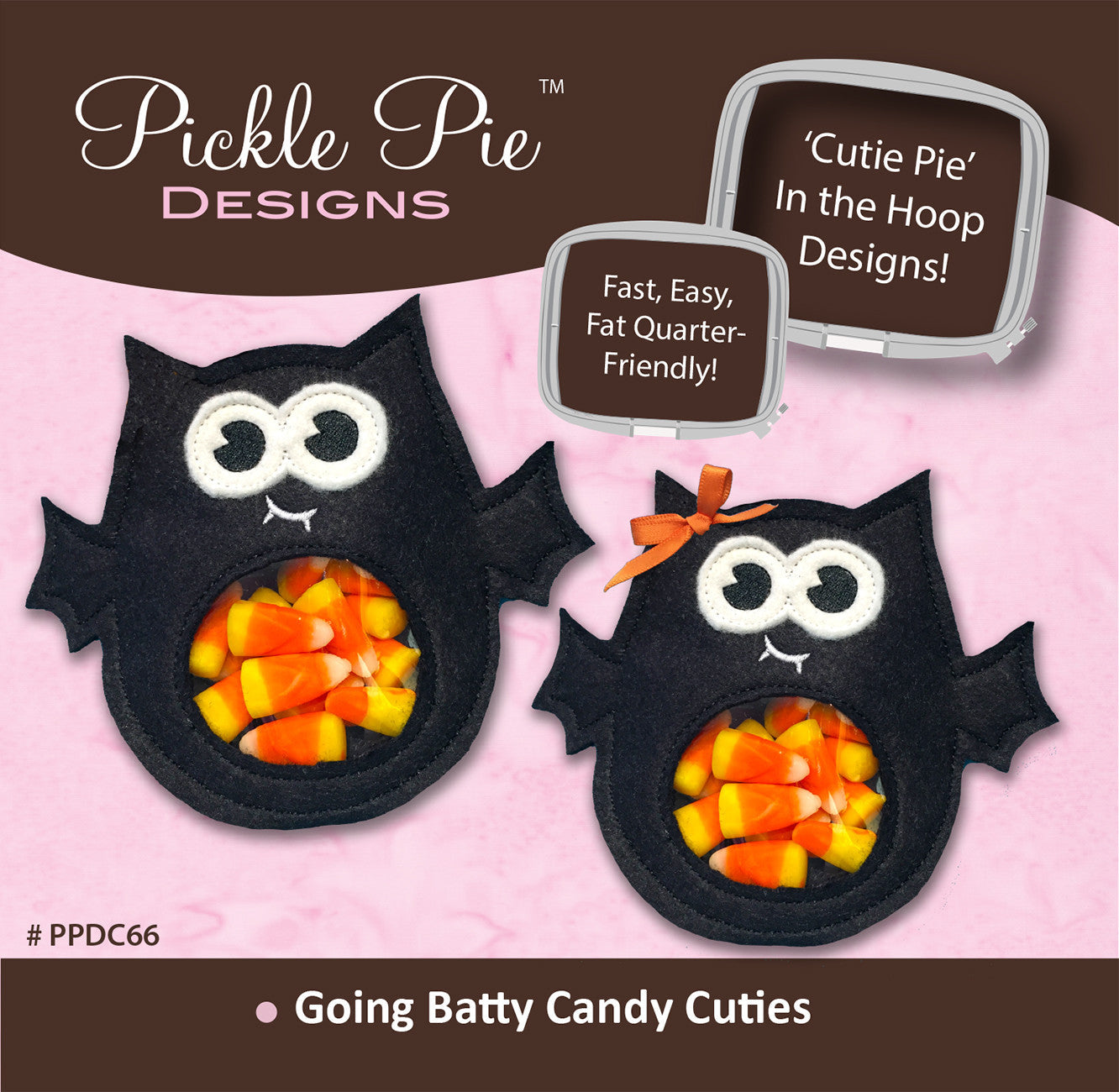 Going Batty Candy Cuties In the Hoop Machine Embroidery Design Set