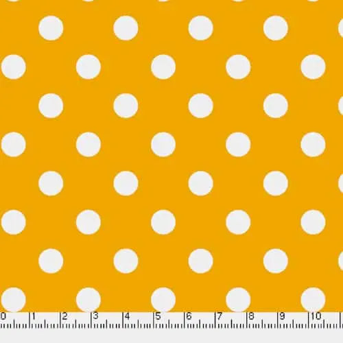 Gold Big Dots 45" wide Fabric per yard