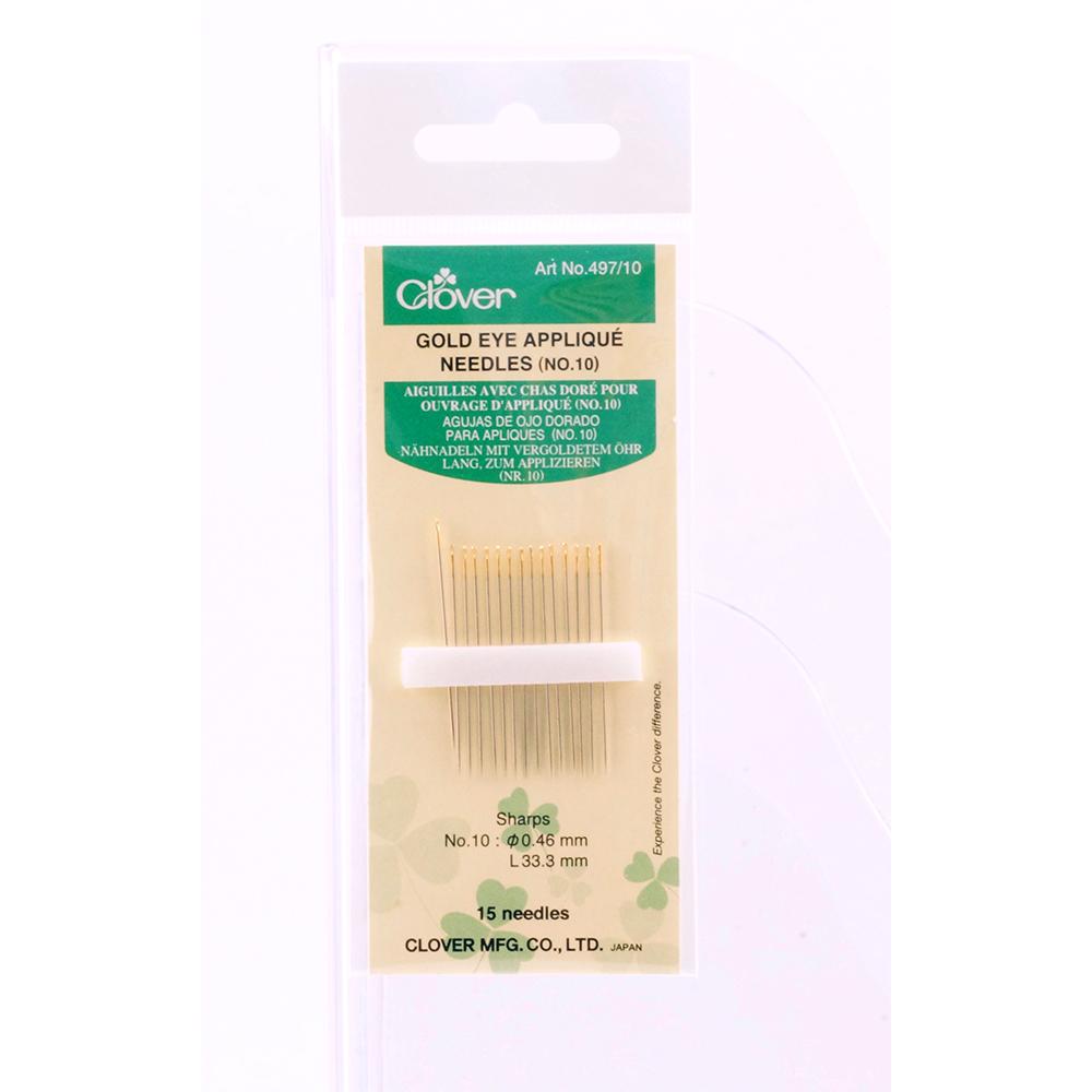 Gold Eye Applique Needles (No. 10)