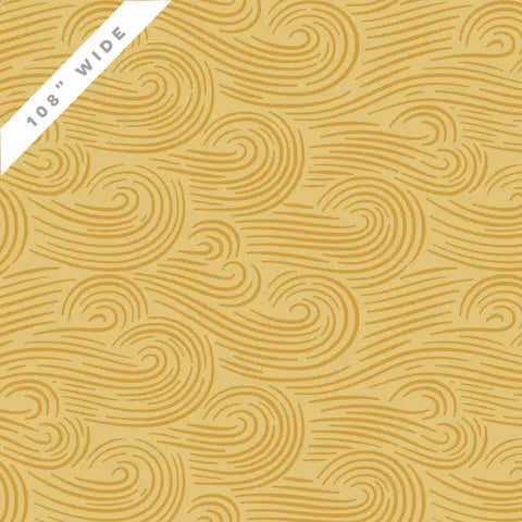 Gold Spring Breeze Naturally Wild Quilter's Weight Cotton Wideback Fabric per yard Cloud9 Fabrics