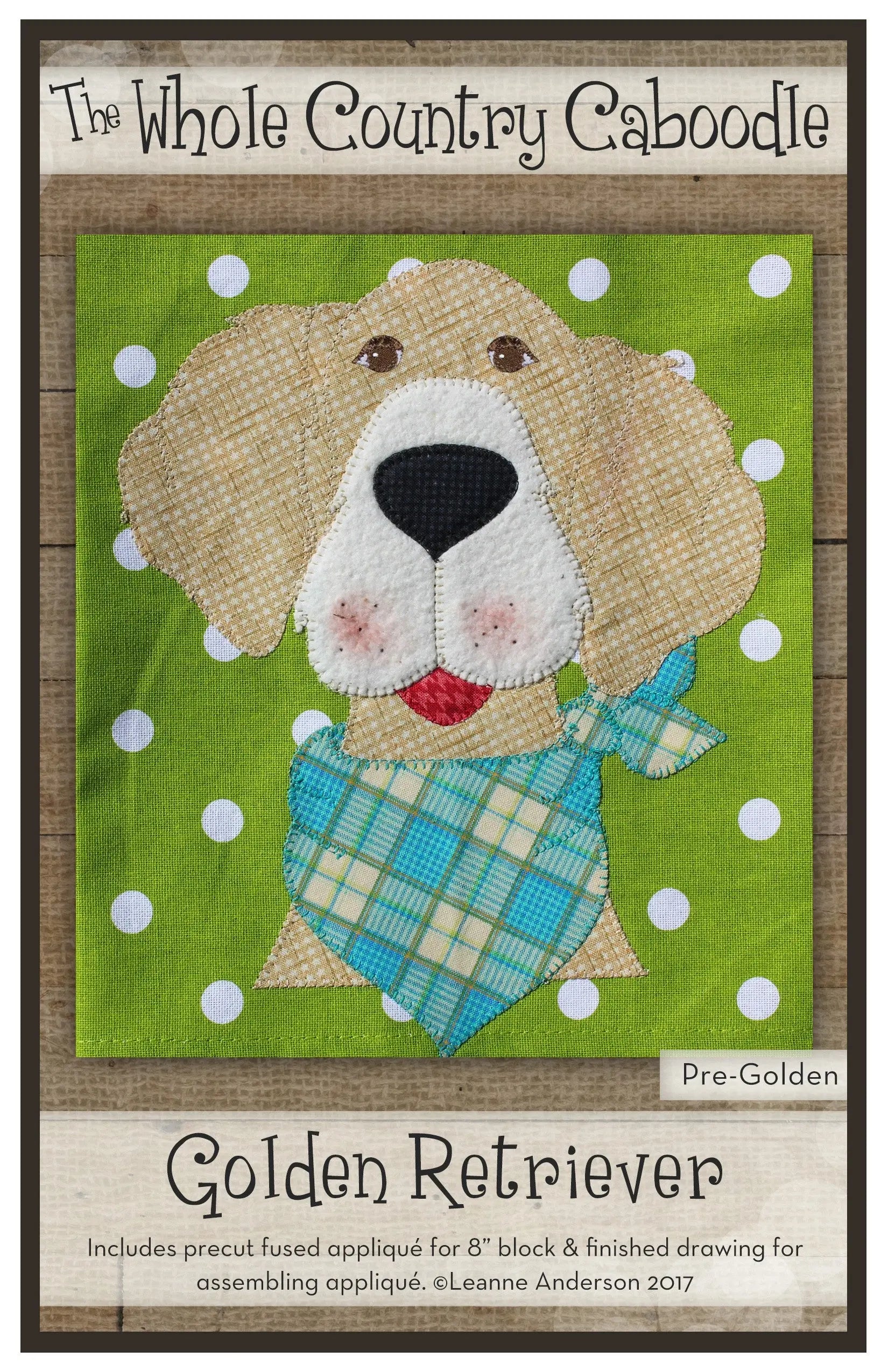 Golden Retriever Precut Fused Applique Pack Checker Distributor