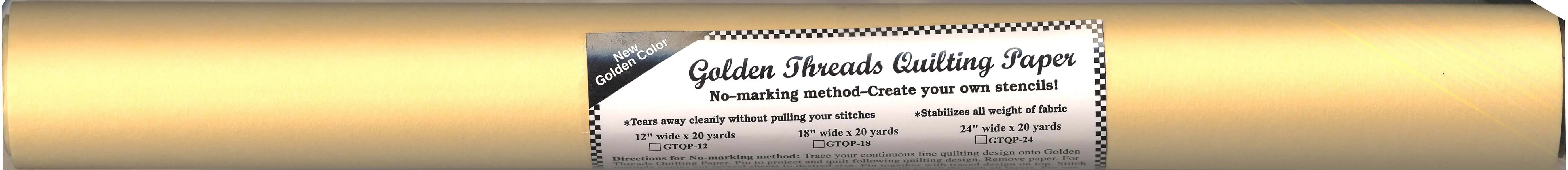 Golden Threads Quilting Paper 24in x 20yds - Linda's Electric Quilters