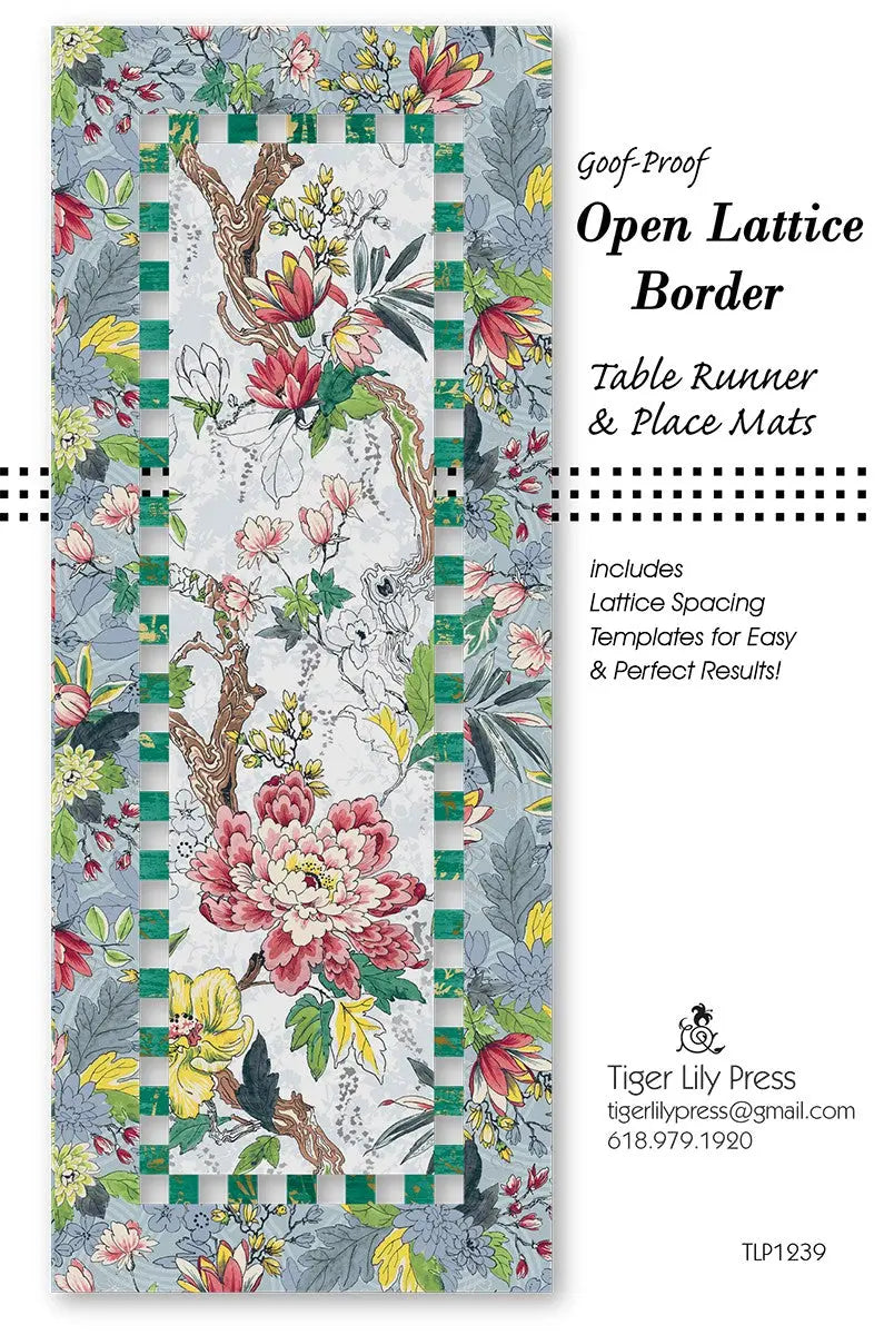 Goof-Proof Lattice Border Table Runner & Placemats - Linda's Electric Quilters