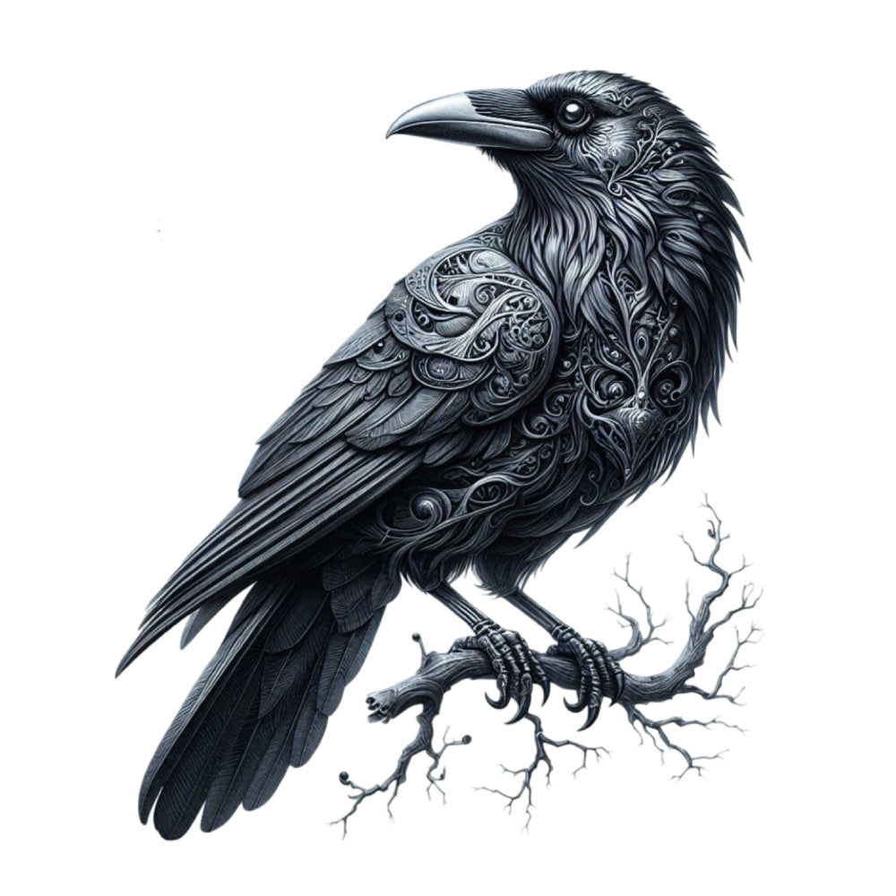 Gothic Raven Fabric Panel 1