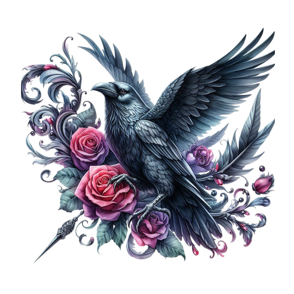 Gothic Raven Fabric Panel 10