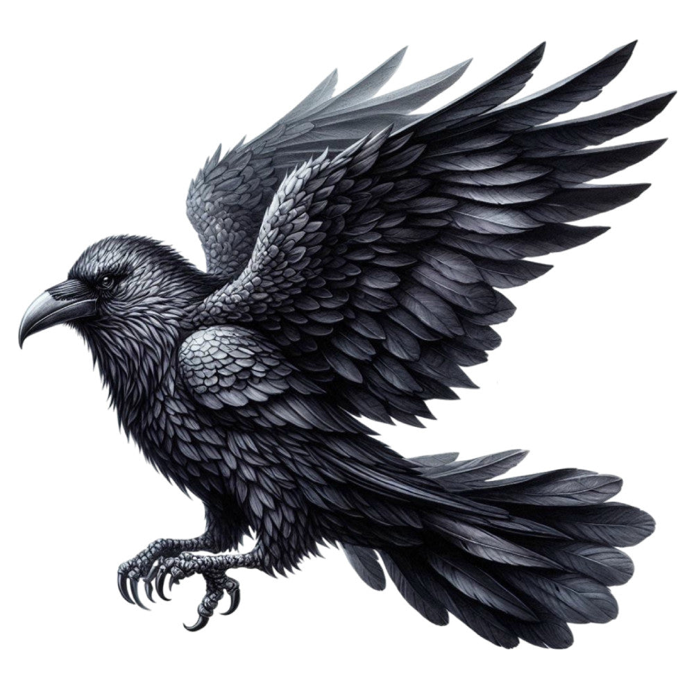 Gothic Raven Fabric Panel 12