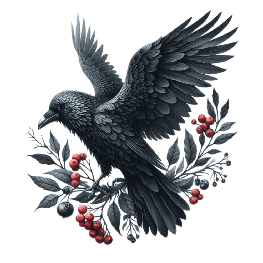 Gothic Raven Fabric Panel 13