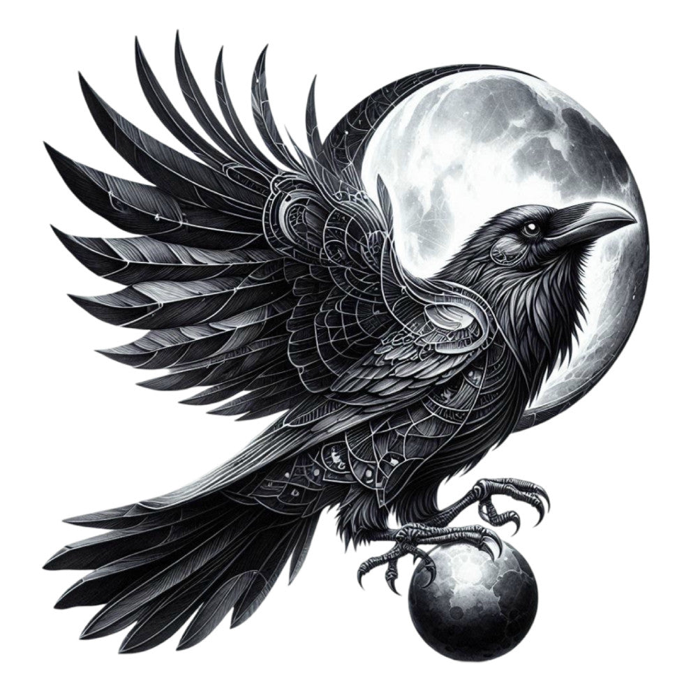 Gothic Raven Fabric Panel 15