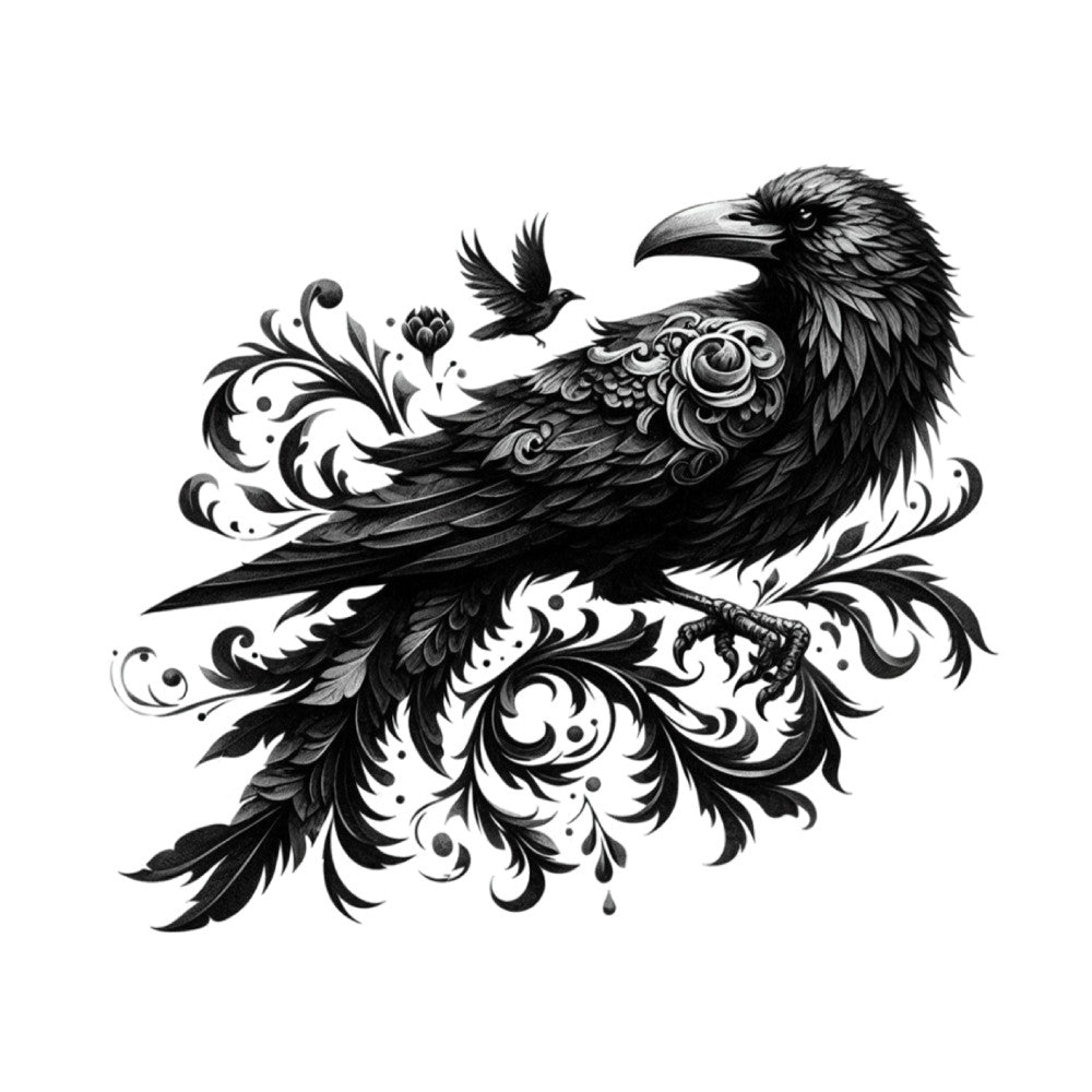 Gothic Raven Fabric Panel 18