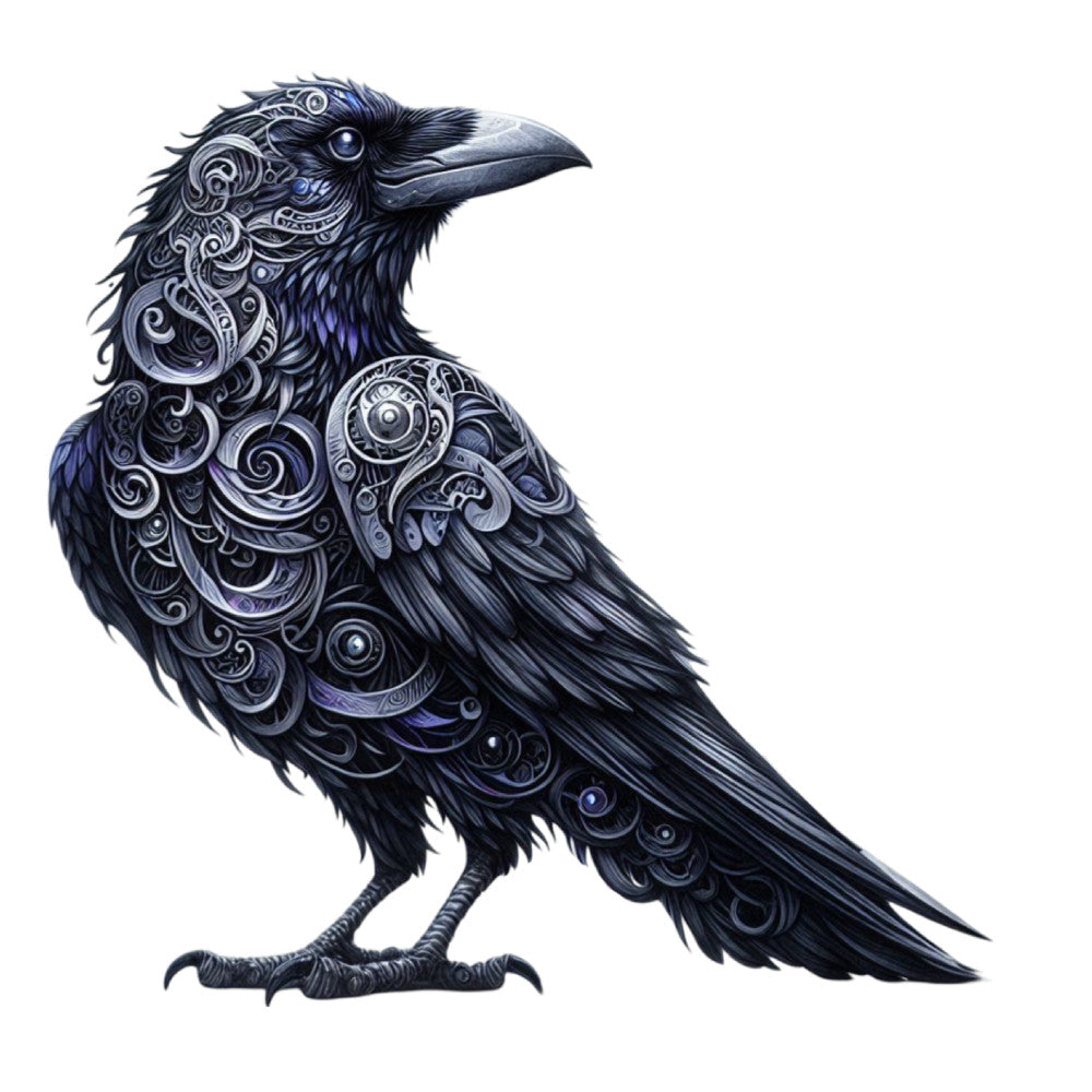 Gothic Raven Fabric Panel 2