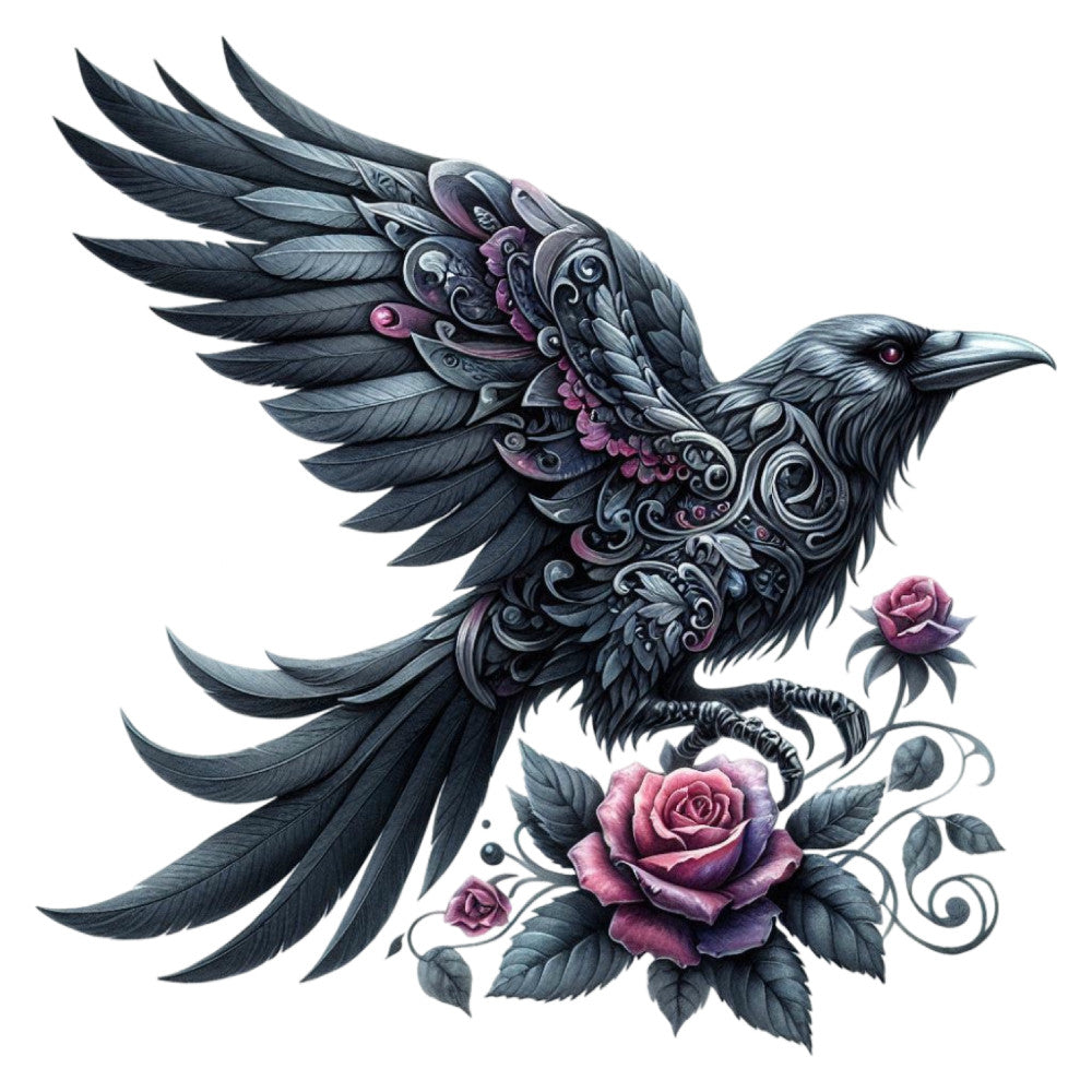 Gothic Raven Fabric Panel 20